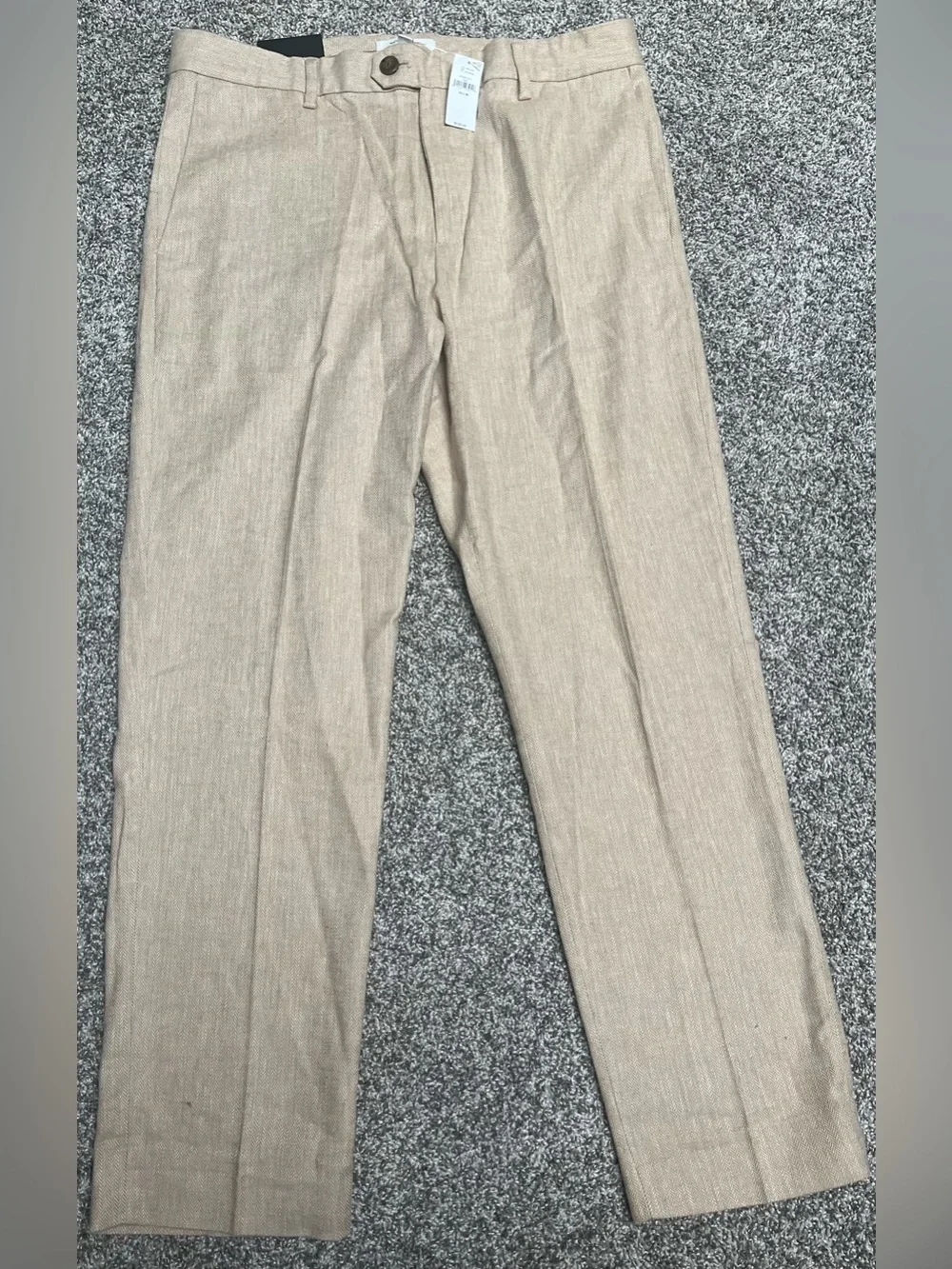 Banana Republic Men’s Linen Blend Pants NWT Beige Tan Straight Leg $120 Retail